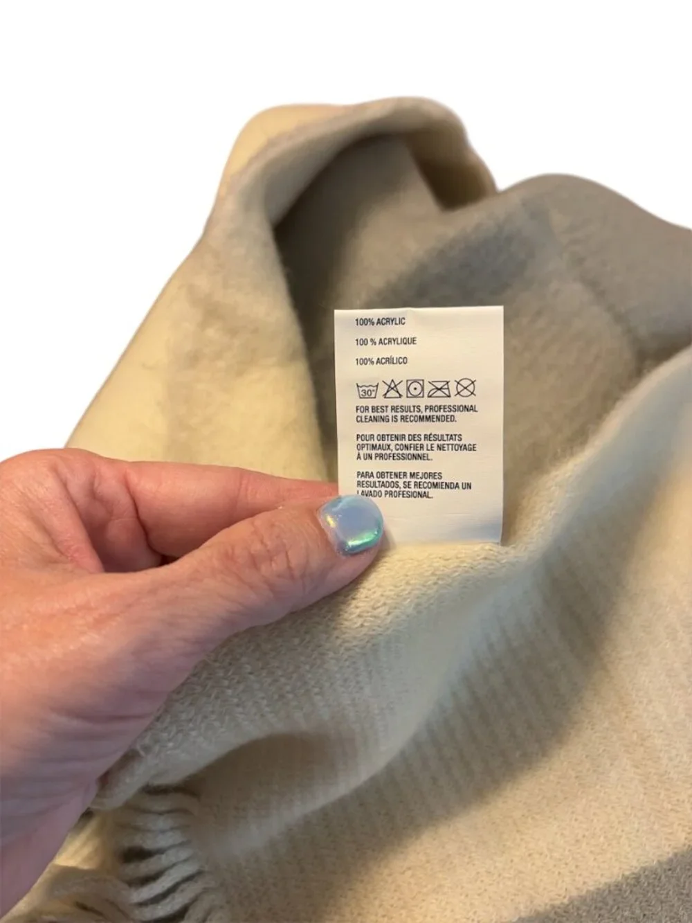 Crate & Barrel Throw Blanket – NWT Gray/Cream